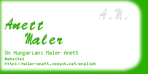 anett maler business card